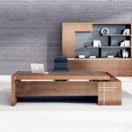 مكتب مدير فاخر مع سايد جانبي خشب MDF إسباني