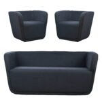 طقم انتريه مكتبي مودرن اسود