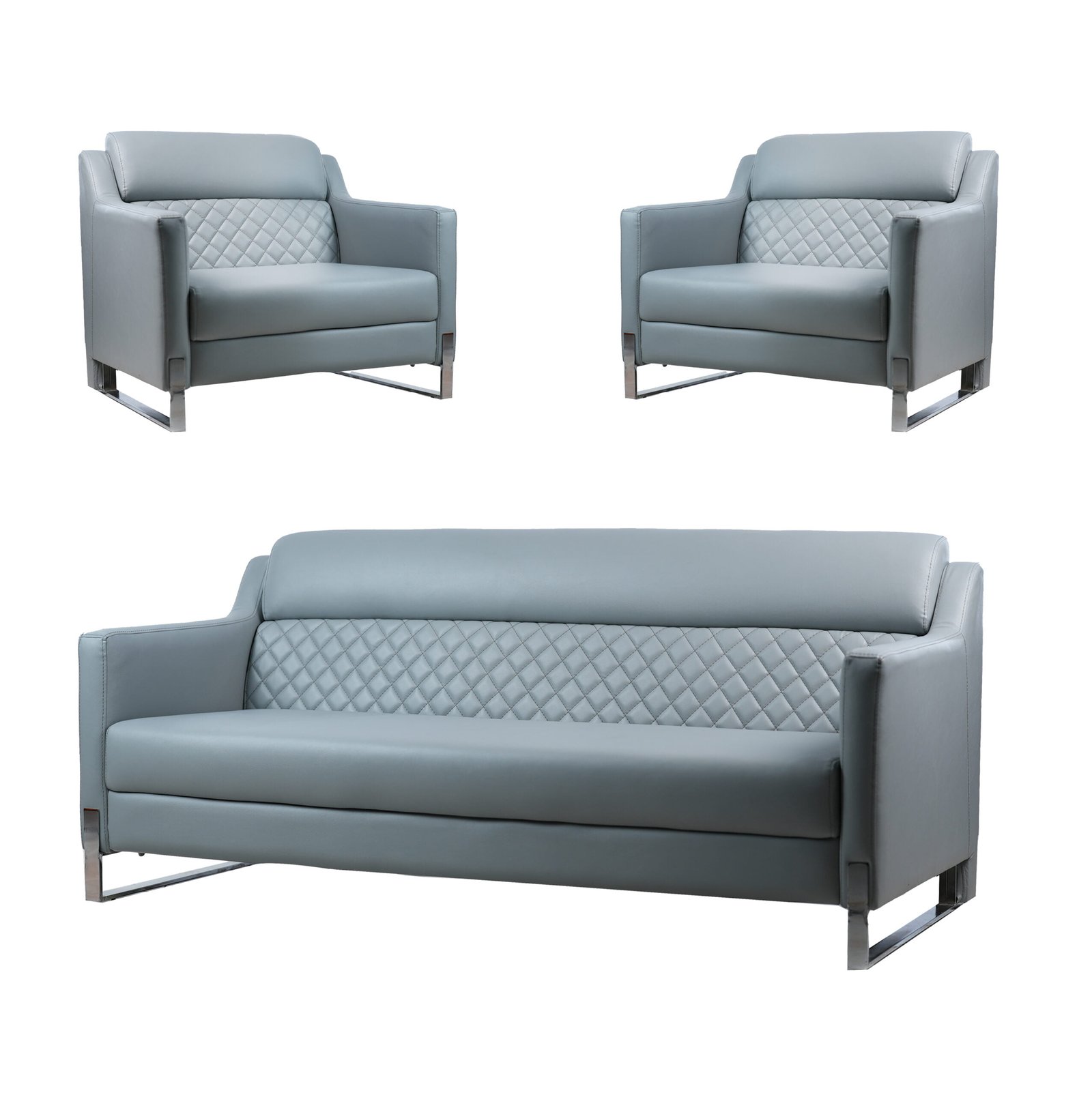 38-copy-scaled طقم انتريه استقبال جلد مكتبي – رمادي - الصورة 1