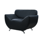 ⁦طقم انتريه استقبال مكتبي أسود فاخر بتصميم عصري⁩ - الصورة ⁦3⁩