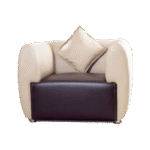 ⁦طقم انتريه مكتبي جلد عالي الجودة باللونين البيج والبني⁩ - الصورة ⁦2⁩