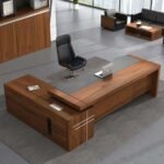 ⁦مكتب مدير فاخر مع سايد جانبي خشب MDF إسباني⁩ - الصورة ⁦2⁩