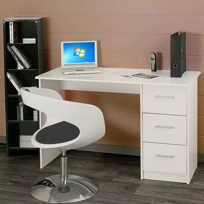 Desk-50×120-cm-FNH204 أفضل مكتب دراسة أبيض مع كرسي - الصورة 1