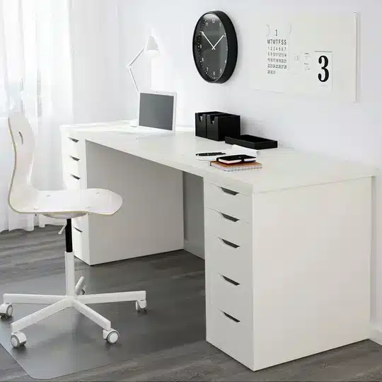 Desk-50×160-cm (1) أفضل مكتب مذاكرة أبيض في مصر - الصورة 1