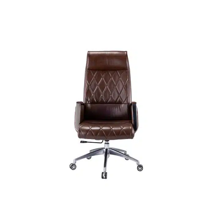 MCH095H-2.jpg كرسي مكتب مدير فخم جلد بني - الصورة 1