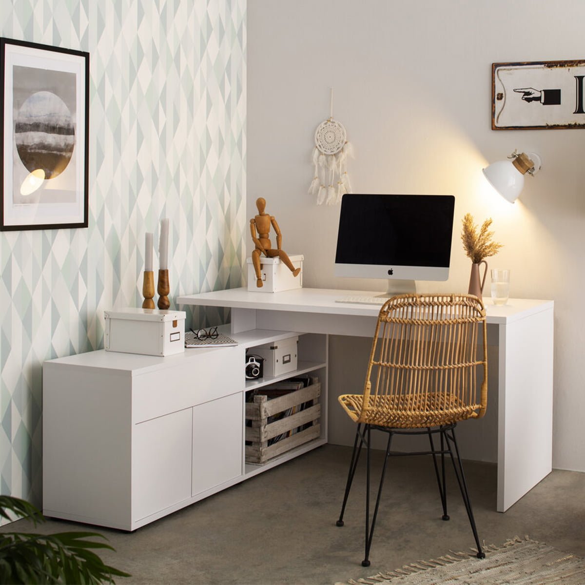 RD-0103 مكتب موظف خشب مودرن – تصميم عملي للمكاتب والشركات - الصورة 1