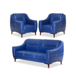 طقم استقبال مكتبي كنبة 3 مقعد و2 فوتيه جلد