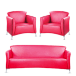 انتريه كنبه 3 مقعد و 2 فوتيه جلد