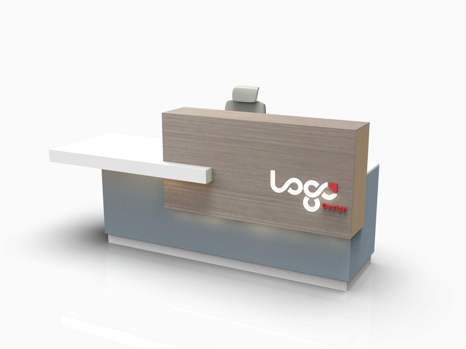 couanter1.326 كاونتر استقبال ORA بتصميم عصري وأنيق لمكاتب الاستقبال الحديثة - الصورة 1