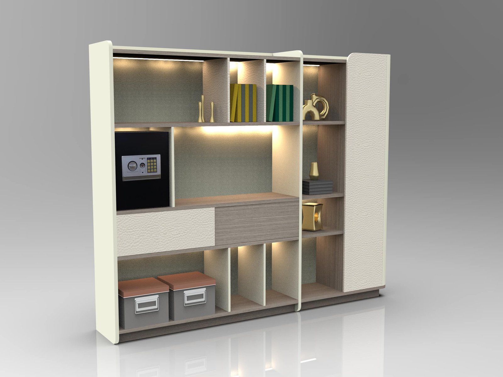 maktba.132 خزانة تخزين تنفيذية LUMORA - الصورة 1