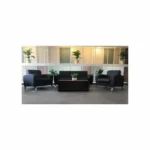 أفضل طقم انتريه خشب زان 1 كنبة و 2 كرسي جلد عالي الجودة